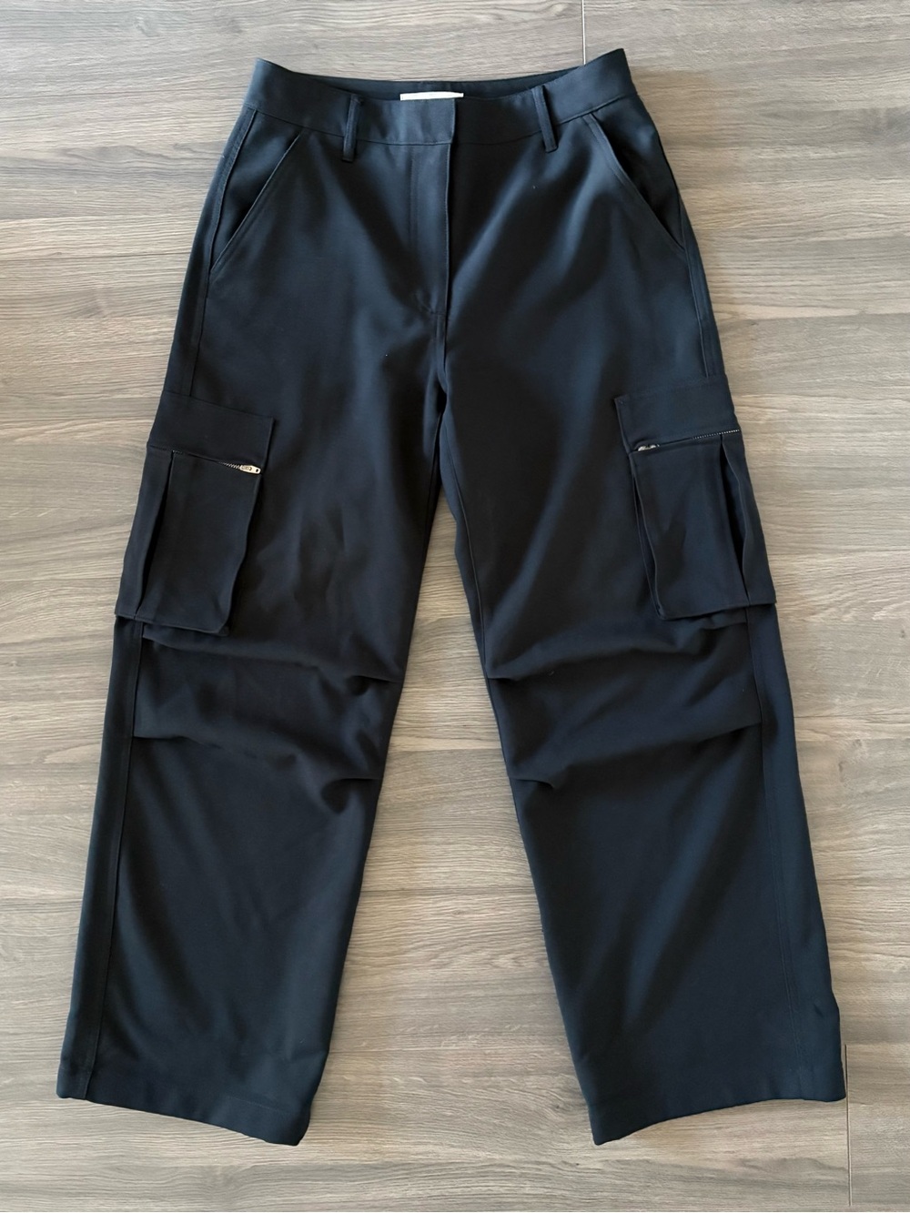Oak + Fort Wide Leg Suiting Pants with Cargo Pockets